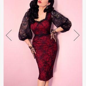 Decadence Wiggle Dress in Red